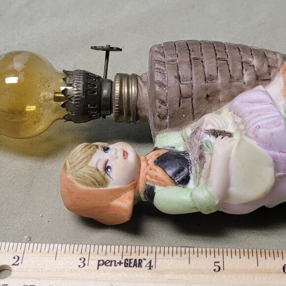 A set of 2 vintage Dutch kids mini oil lamps - Picture 7 of 9